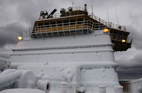 The deck of the research vessel NATHANIEL B. PALMER in antarctica pictures