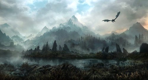 Land Of Skyrim in concept art