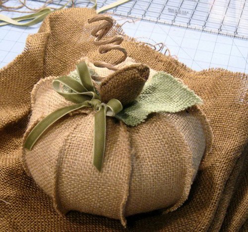 Burlap Pumpkin