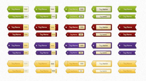 free psd designs - price tags, discount tags and keyword tags