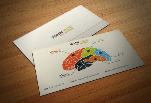 white business card designs