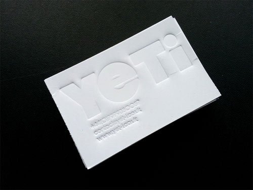 white business card designs