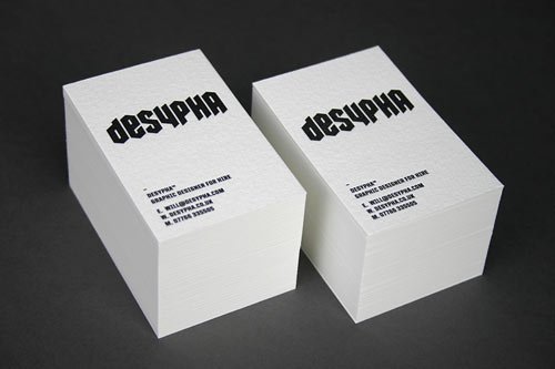 white business card designs