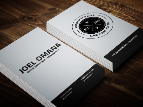 white business card designs