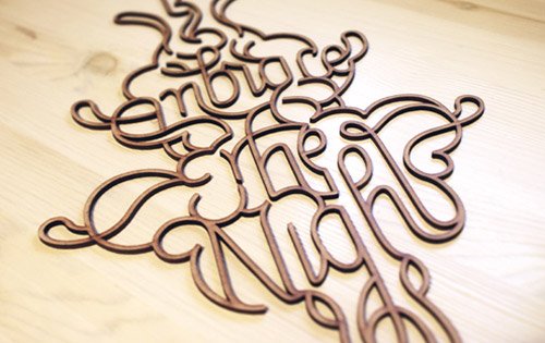 Embrace the Night - Typography Design Inspiration