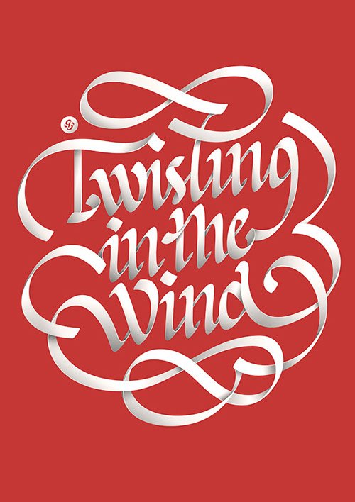 Twisting in the Wind - Typography Design Inspiration
