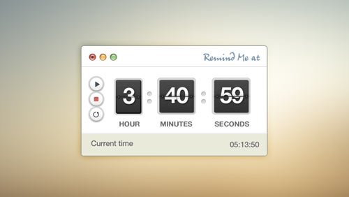 Timer/Stopwatch PSD Interface