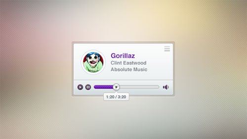 Audio Player Interface PSD