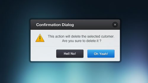 Confirmation Dialog PSD