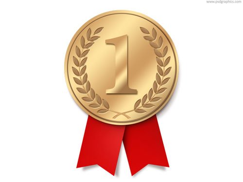 Gold Medal With Ribbon
