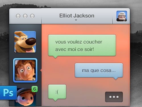 Senseless Chat app – PSD