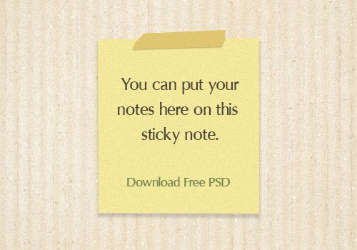Sticky Notes PSD