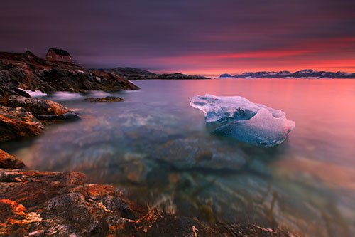 Sunset in East Greenland