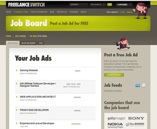 FreelanceSwitch Job-Board