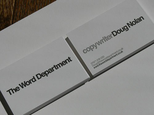 The Word Department / Copywriter - Business Card
