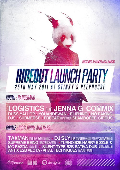 Hideout Launch Party Flyer