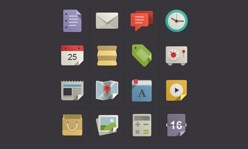 Flat Design Icons Set Vol1
