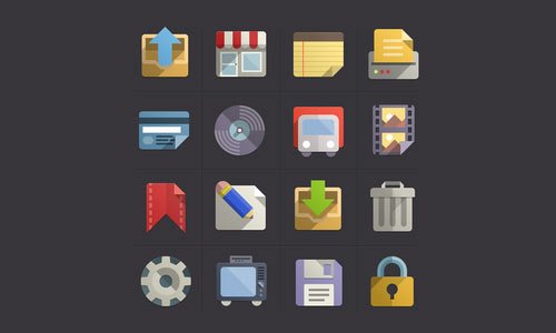 Flat Design Icons Set Vol3