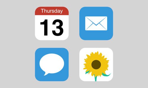Flat iOS Icons - Free PSD