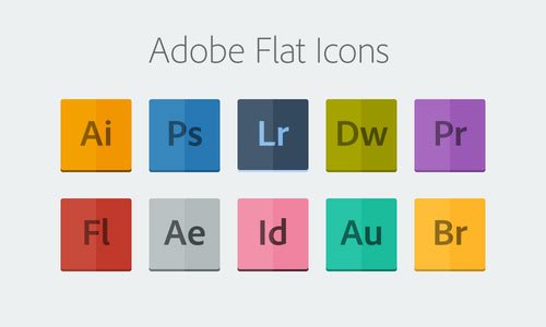 Adobe Flat Icons PSD