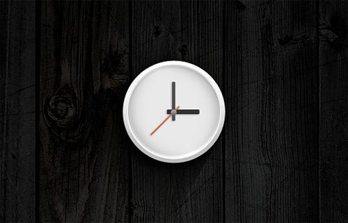 Analog Clock Icon (Psd)