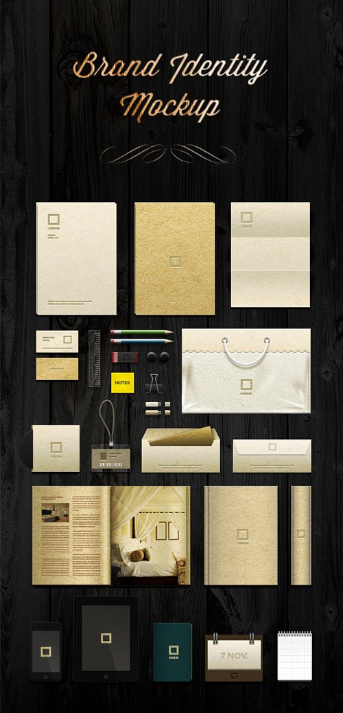 Brand Identity Mock-up Template PSD