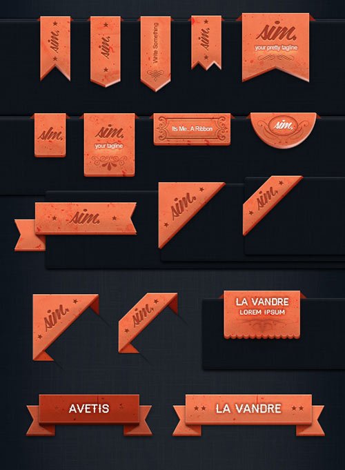 Elegant Ribbons PSD