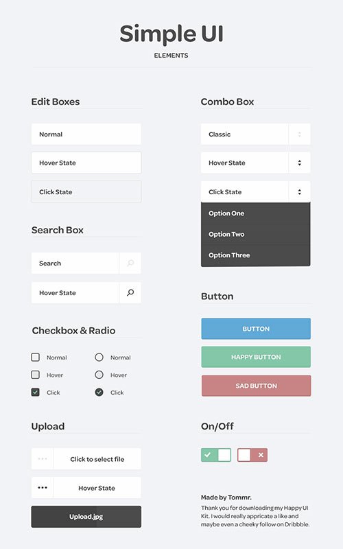 Freebie: Simple UI - Elements