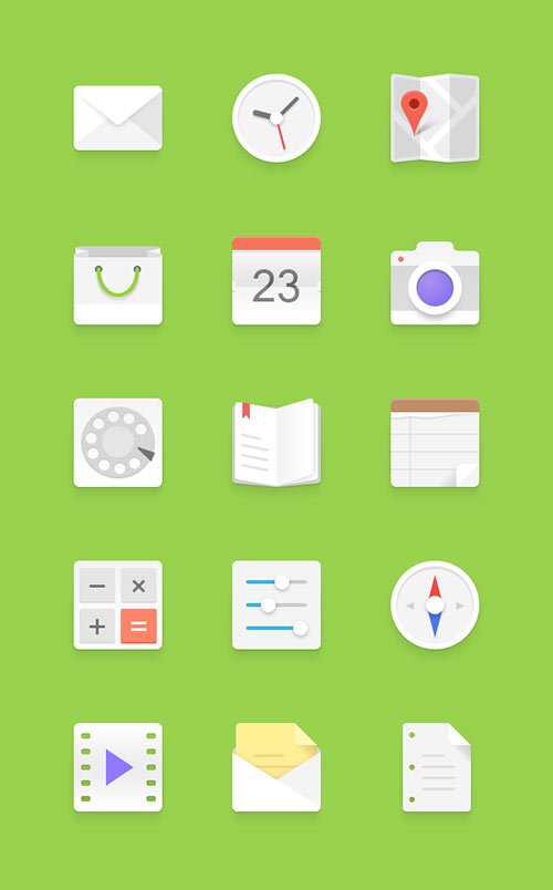 Light Android Icons Set