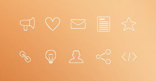 Minimal Outline Icons (PSD)