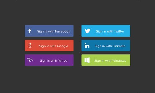 Social Sign In Buttons