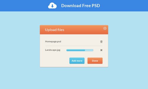 Upload Modal - Free PSD