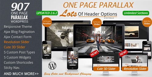 907 - Responsive WP One Page Parallax