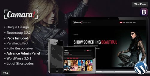 Camara - Parallax WordPress One Page Theme