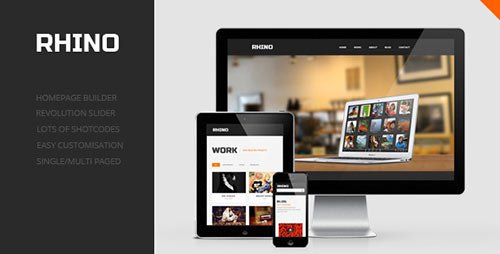 Rhino - Single Page Responsive WordPress Theme