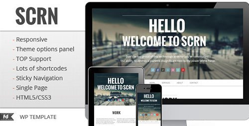 SCRN - Responsive Single Page Portfolio
