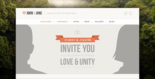 Wedding - Responsive Single Page WordPress Theme