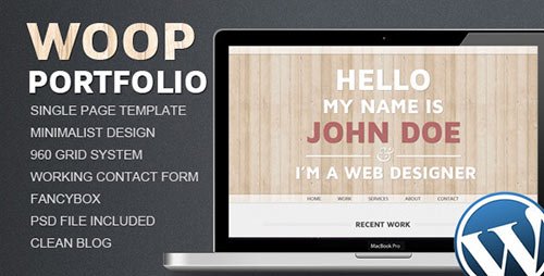 Woop - WordPress Single Page Portfolio