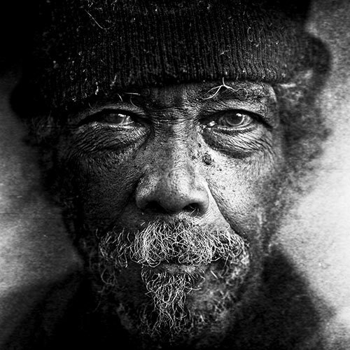 portrait of homeless