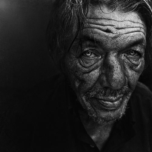 portrait of homeless