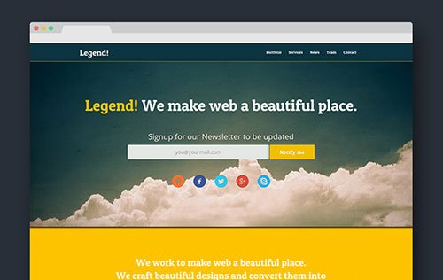 Legend - Responsive Multi-Purpose One Page Website Template