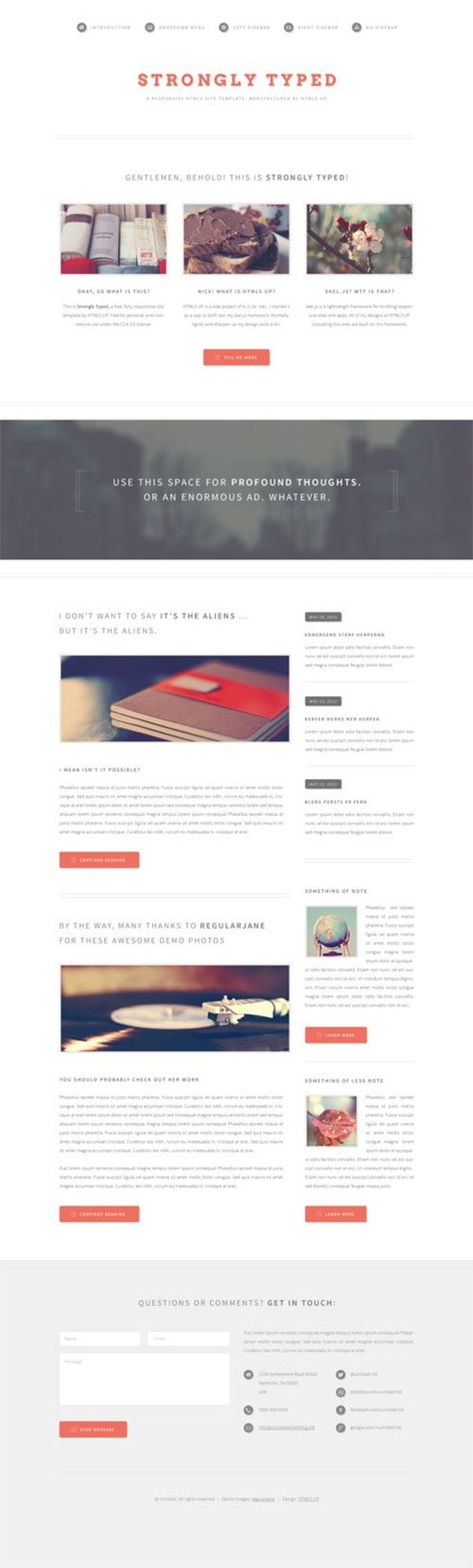 Strongly Typed - Responsive Template with Minimal Style