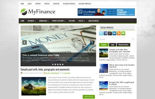 MyFinance Blogger Template