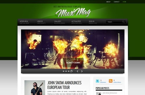 MusiMag Blogger Template