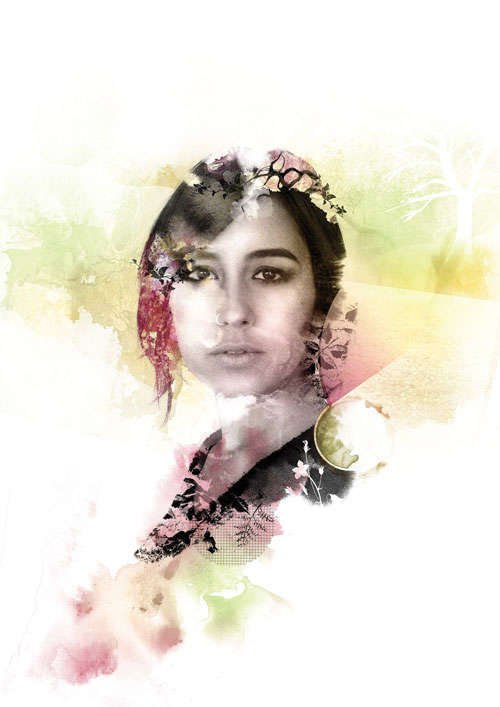 How to Digitally Mix Watercolours And Photos in Photoshop