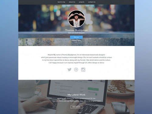 PSD Personal Website Template