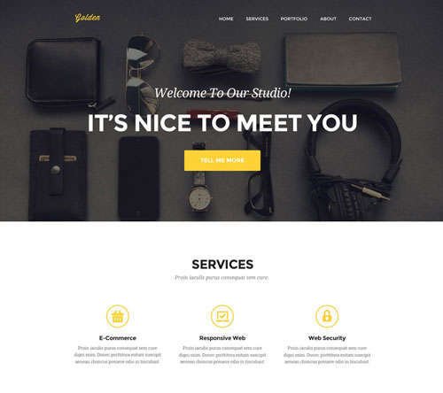Golden Psd Theme