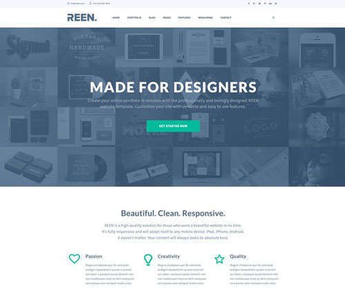Free PSD Creative Portfolio Bootstrap 3 Template