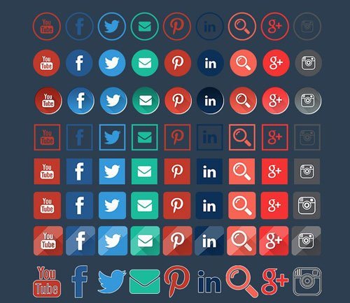 Free Social Icons Collection 24 style