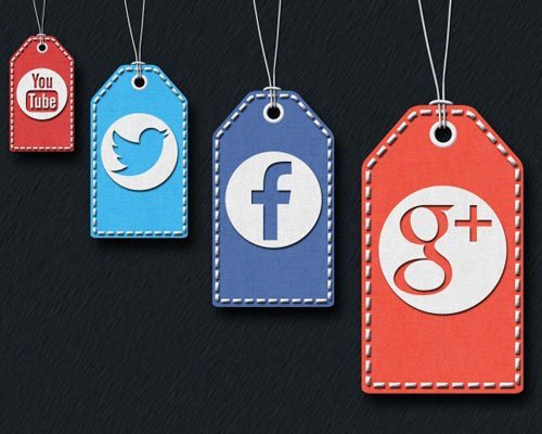 40 Free Stitched Social Media Tag Icons